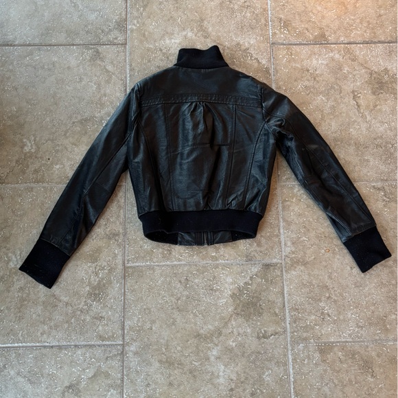 TEX by MAX AZRIA - BLACK LEATHER JACKET - Size Small - Picture 3 of 6